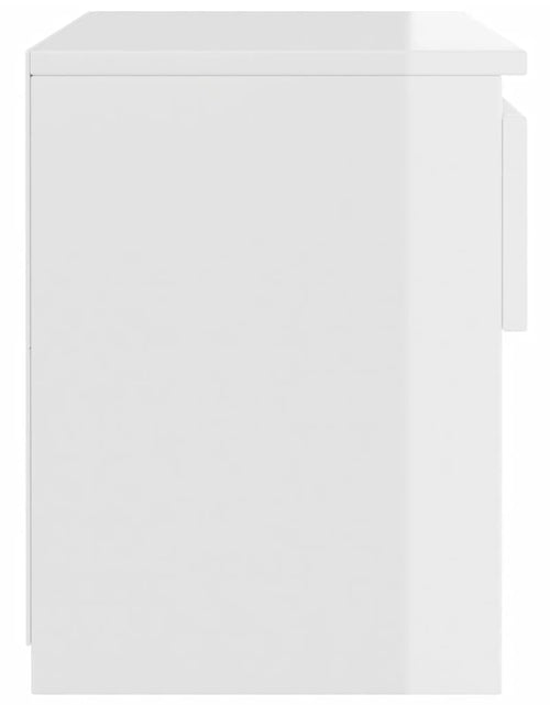 Încărcați imaginea în vizualizatorul Galerie, Noptiere, 2 buc., alb extralucios, 40x30x39 cm, PAL - Lando
