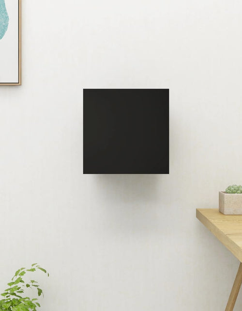 Încărcați imaginea în vizualizatorul Galerie, Dulap TV montaj pe perete, negru, 30,5x30x30 cm Lando - Lando
