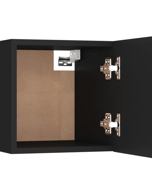 Загрузите изображение в средство просмотра галереи, Dulapuri TV montaj pe perete, 2 buc., negru, 30,5x30x30 cm Lando - Lando

