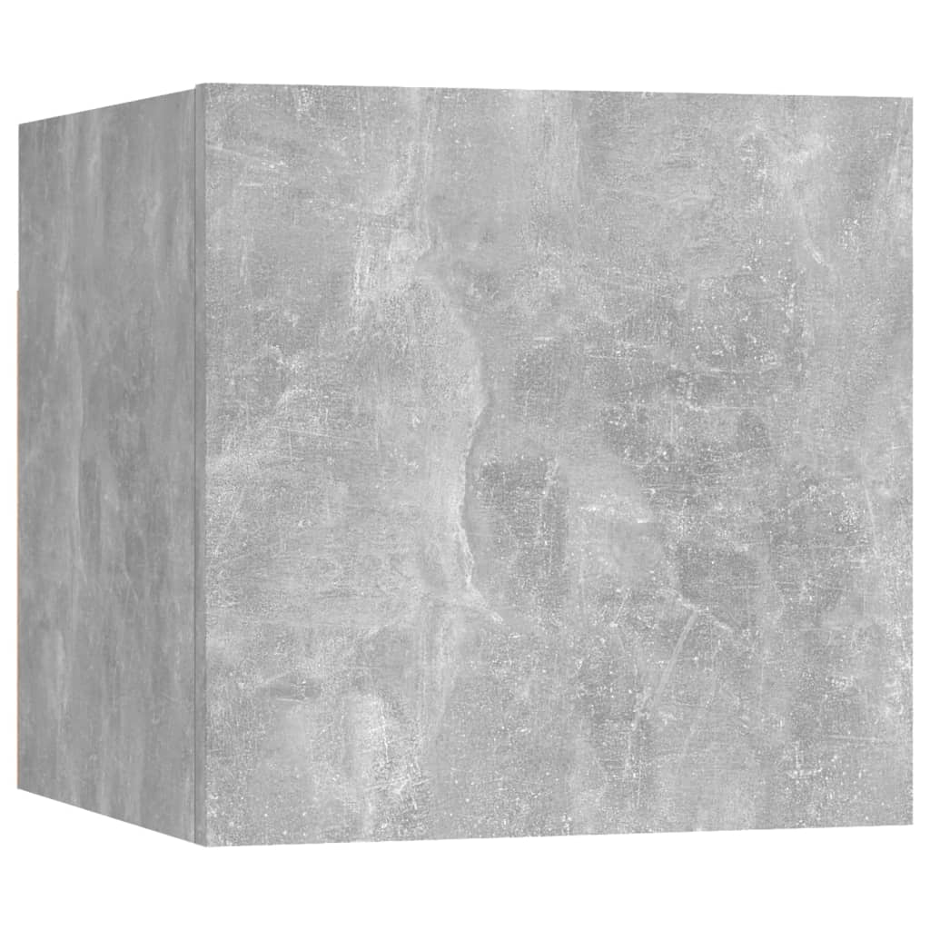 Dulap TV montaj pe perete, gri beton, 30,5x30x30 cm Lando - Lando