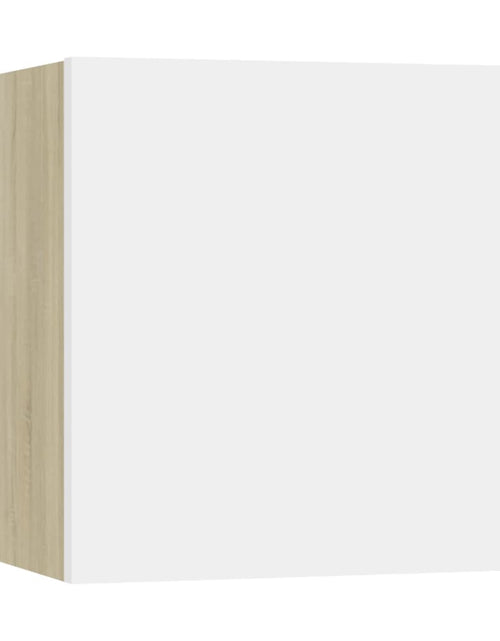 Încărcați imaginea în vizualizatorul Galerie, Dulapuri TV montaj perete 2 buc. alb/stejar sonoma 30,5x30x30cm Lando - Lando
