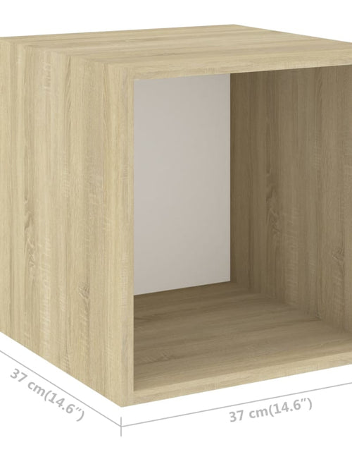 Загрузите изображение в средство просмотра галереи, Dulap de perete, alb și stejar Sonoma, 37x37x37 cm, PAL - Lando
