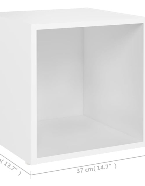 Încărcați imaginea în vizualizatorul Galerie, Comode TV, 4 buc., alb, 37x35x37 cm, PAL Lando - Lando
