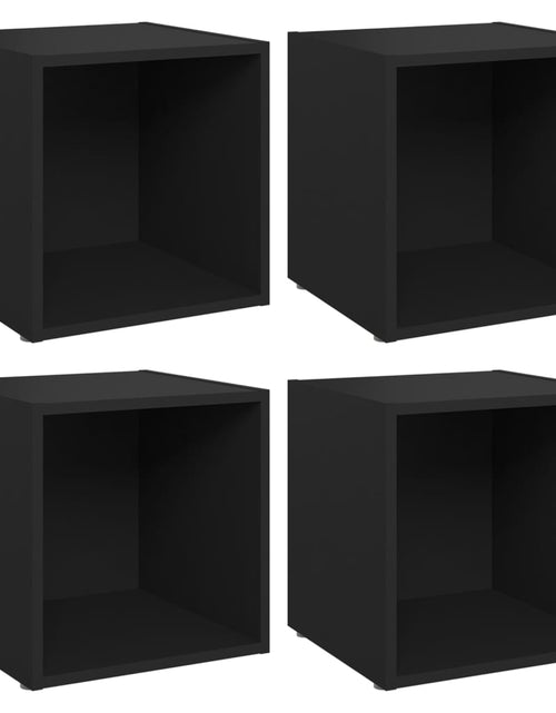 Încărcați imaginea în vizualizatorul Galerie, Comode TV, 4 buc., negru, 37x35x37 cm, PAL Lando - Lando

