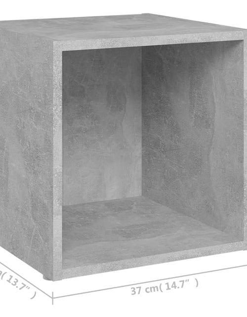 Încărcați imaginea în vizualizatorul Galerie, Comode TV, 4 buc., gri beton, 37x35x37 cm, PAL Lando - Lando
