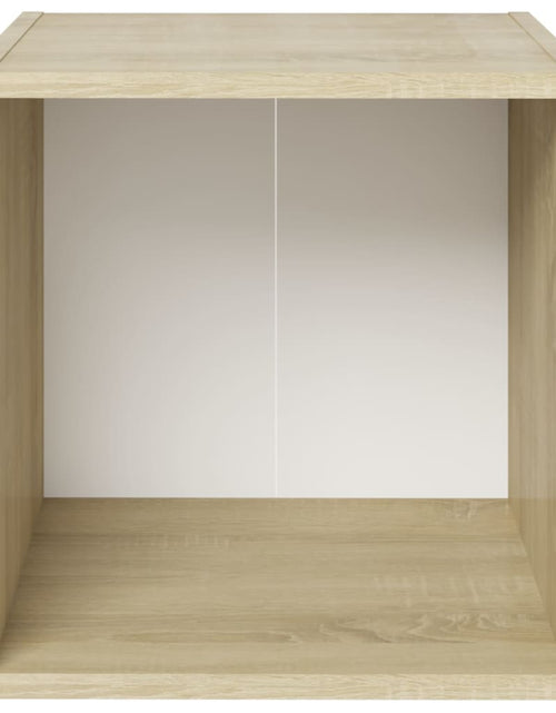 Încărcați imaginea în vizualizatorul Galerie, Comodă TV, alb și stejar sonoma, 37x35x37 cm, PAL Lando - Lando
