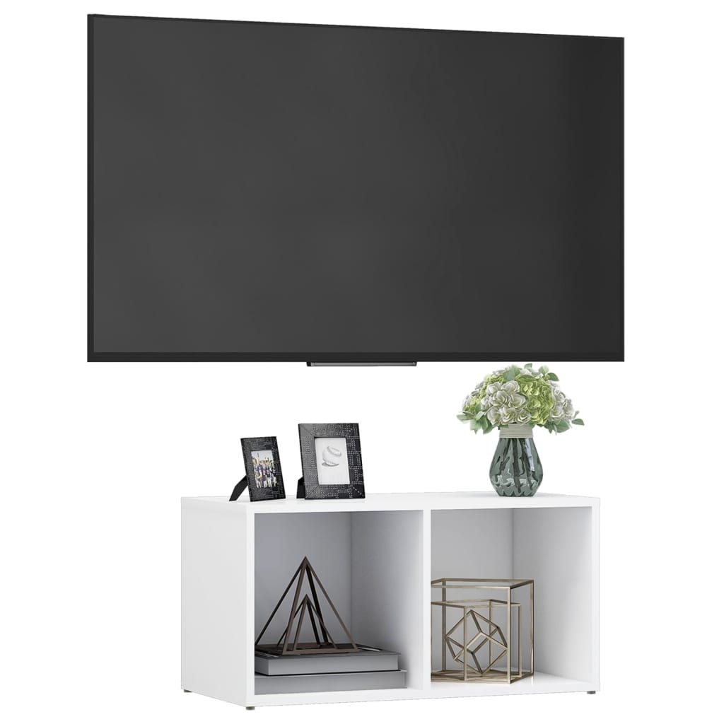 Comodă TV, alb, 72x35x36,5 cm, PAL - Lando