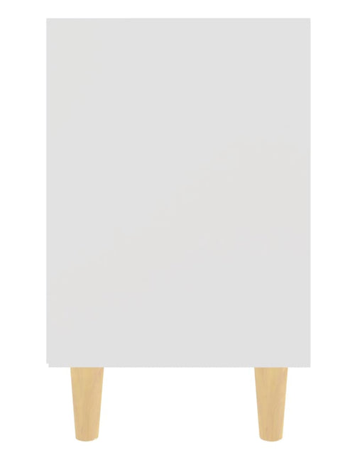 Загрузите изображение в средство просмотра галереи, Noptiere cu picioare lemn masiv, 2 buc., alb, 40x30x50 cm - Lando
