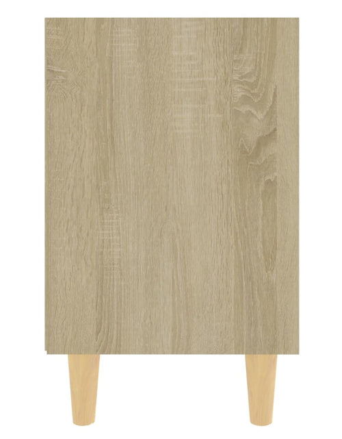 Загрузите изображение в средство просмотра галереи, Noptieră cu picioare din lemn masiv, stejar sonoma, 40x30x50 cm - Lando
