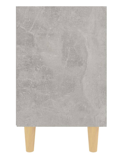Încărcați imaginea în vizualizatorul Galerie, Noptieră cu picioare din lemn masiv, gri beton, 40x30x50 cm - Lando
