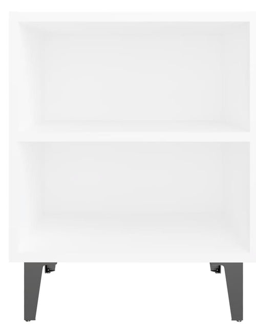 Загрузите изображение в средство просмотра галереи, Noptieră cu picioare metalice, alb, 40x30x50 cm - Lando
