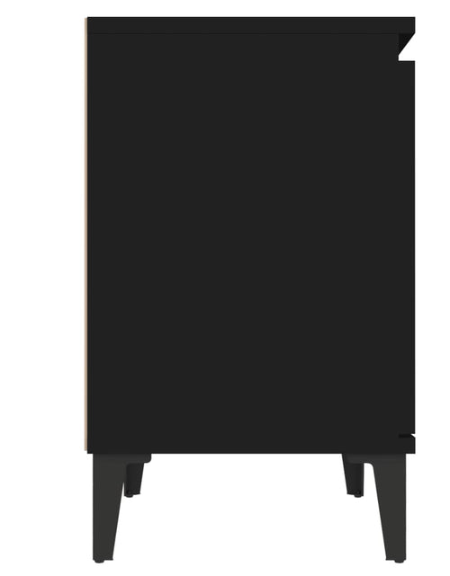 Загрузите изображение в средство просмотра галереи, Noptieră cu picioare metalice, negru, 40x30x50 cm - Lando
