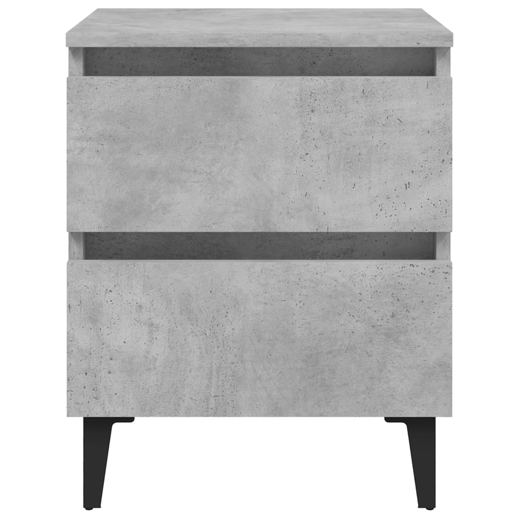 Noptiere, 2 buc., gri beton, 40x35x50 cm, PAL - Lando