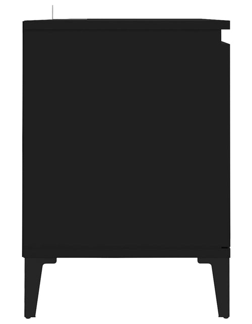 Загрузите изображение в средство просмотра галереи, Comodă TV cu picioare metalice, negru, 103,5x35x50 cm Lando - Lando

