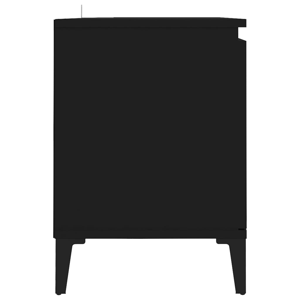 Comodă TV cu picioare metalice, negru, 103,5x35x50 cm Lando - Lando