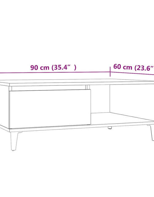 Încărcați imaginea în vizualizatorul Galerie, Măsuță de cafea, stejar sonoma, 90x60x35 cm, PAL Lando - Lando
