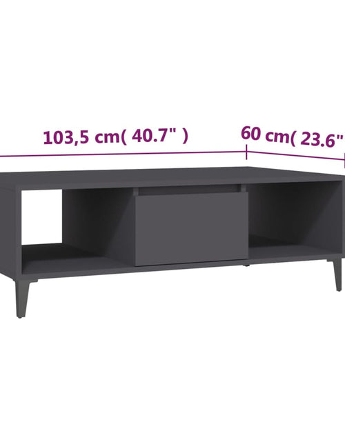 Загрузите изображение в средство просмотра галереи, Măsuță de cafea, gri, 103,5x60x35 cm, PAL Lando - Lando
