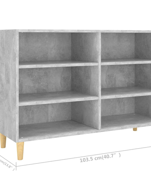 Загрузите изображение в средство просмотра галереи, Servantă, gri beton, 103,5x35x70 cm, lemn compozit Lando - Lando
