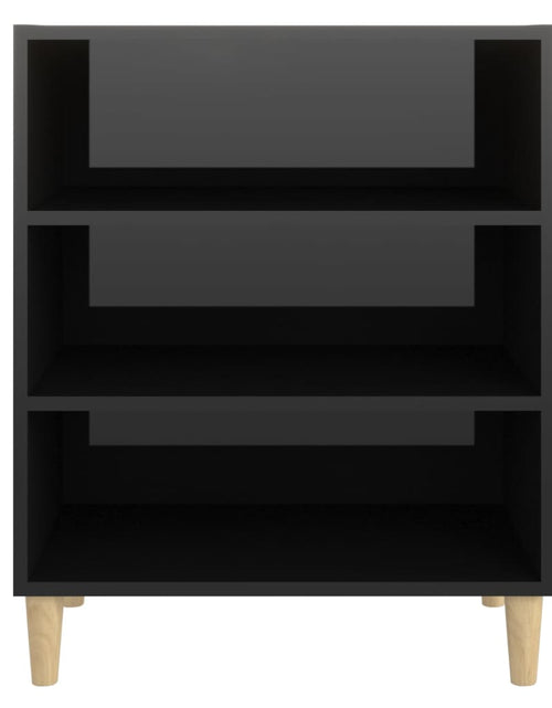 Загрузите изображение в средство просмотра галереи, Servantă, negru extralucios, 57x35x70 cm, PAL Lando - Lando
