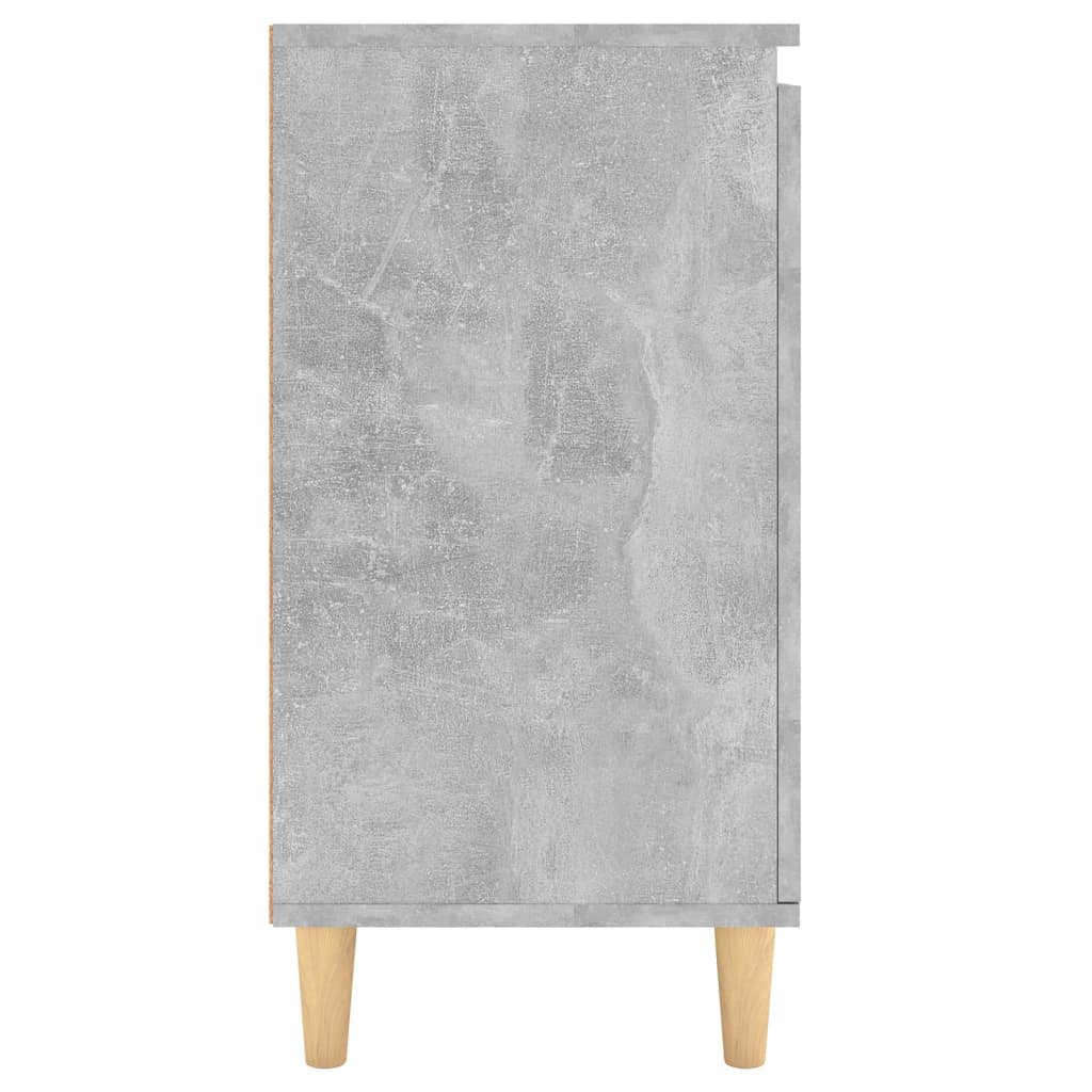 Servantă & picioare lemn masiv, gri beton, 60x35x70 cm, PAL Lando - Lando