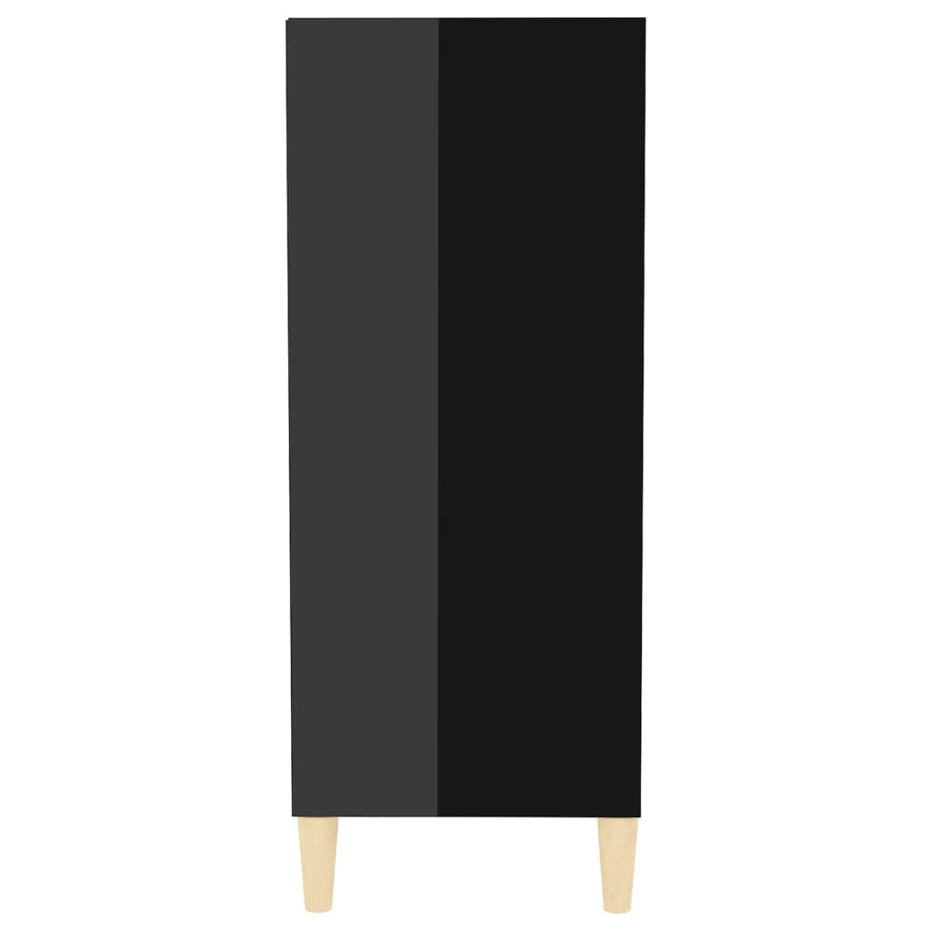 Servantă, negru extralucios, 57x35x90 cm, PAL Lando - Lando