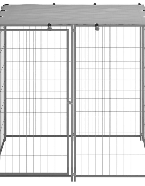 Загрузите изображение в средство просмотра галереи, Padoc pentru câini, argintiu, 110x110x110 cm, oțel Lando - Lando
