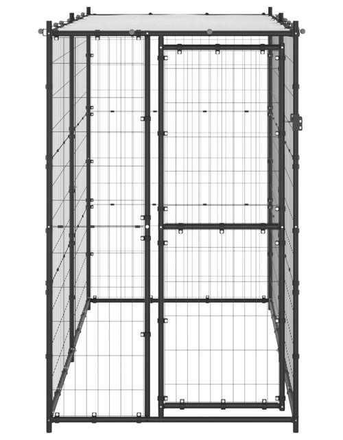 Загрузите изображение в средство просмотра галереи, Padoc pentru câini de exterior cu acoperiș 110x220x180 cm oțel Lando - Lando
