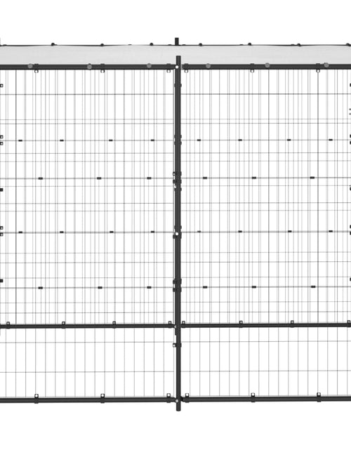 Загрузите изображение в средство просмотра галереи, Padoc pentru câini de exterior cu acoperiș 110x220x180 cm oțel Lando - Lando
