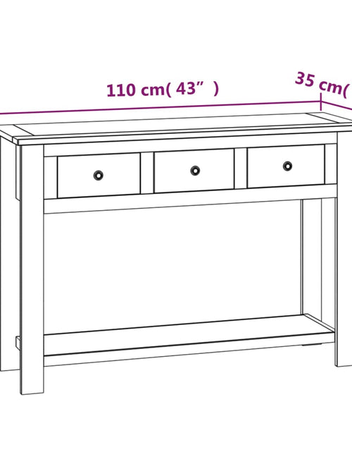 Încărcați imaginea în vizualizatorul Galerie, Masă consolă, 110x35x75 cm, lemn masiv de stejar Lando - Lando
