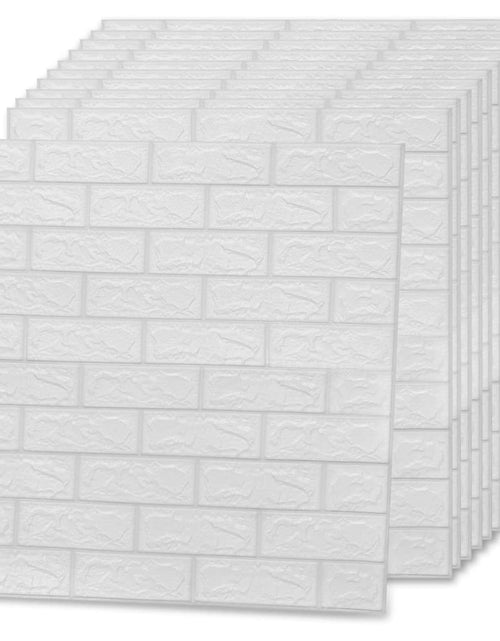 Загрузите изображение в средство просмотра галереи, Tapet de perete autocolant 3D, 20 buc., alb, model cărămizi - Lando
