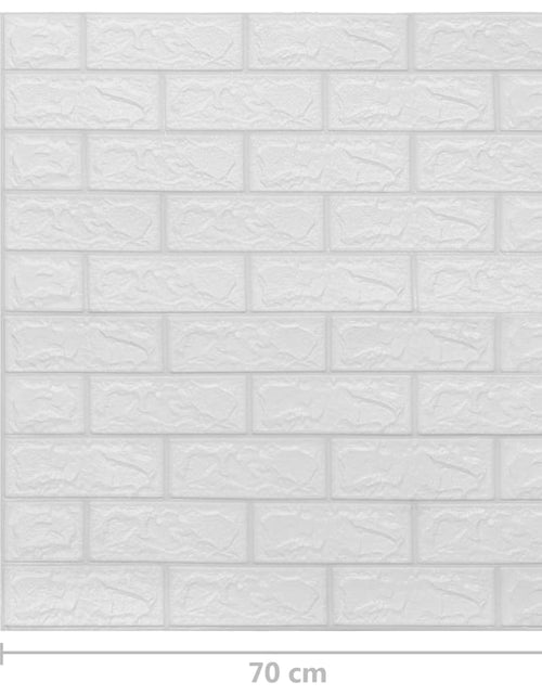 Încărcați imaginea în vizualizatorul Galerie, Tapet de perete autocolant 3D, 20 buc., alb, model cărămizi - Lando
