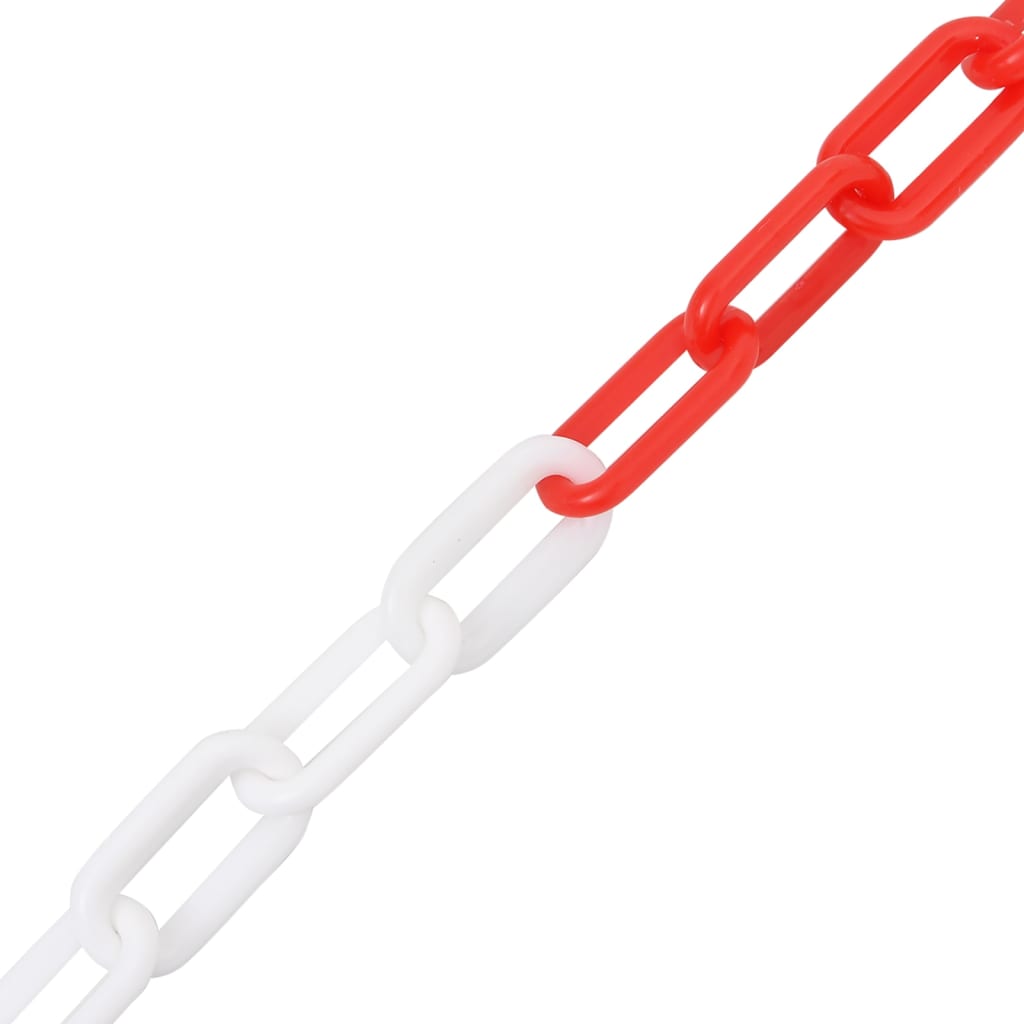 Lanțuri de avertizare, roșu și alb, 100 m, Ø4 mm, plastic Lando - Lando