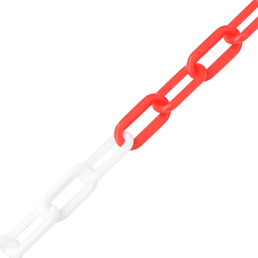 Lanțuri de avertizare, roșu și alb, 100 m, Ø8 mm, plastic Lando - Lando