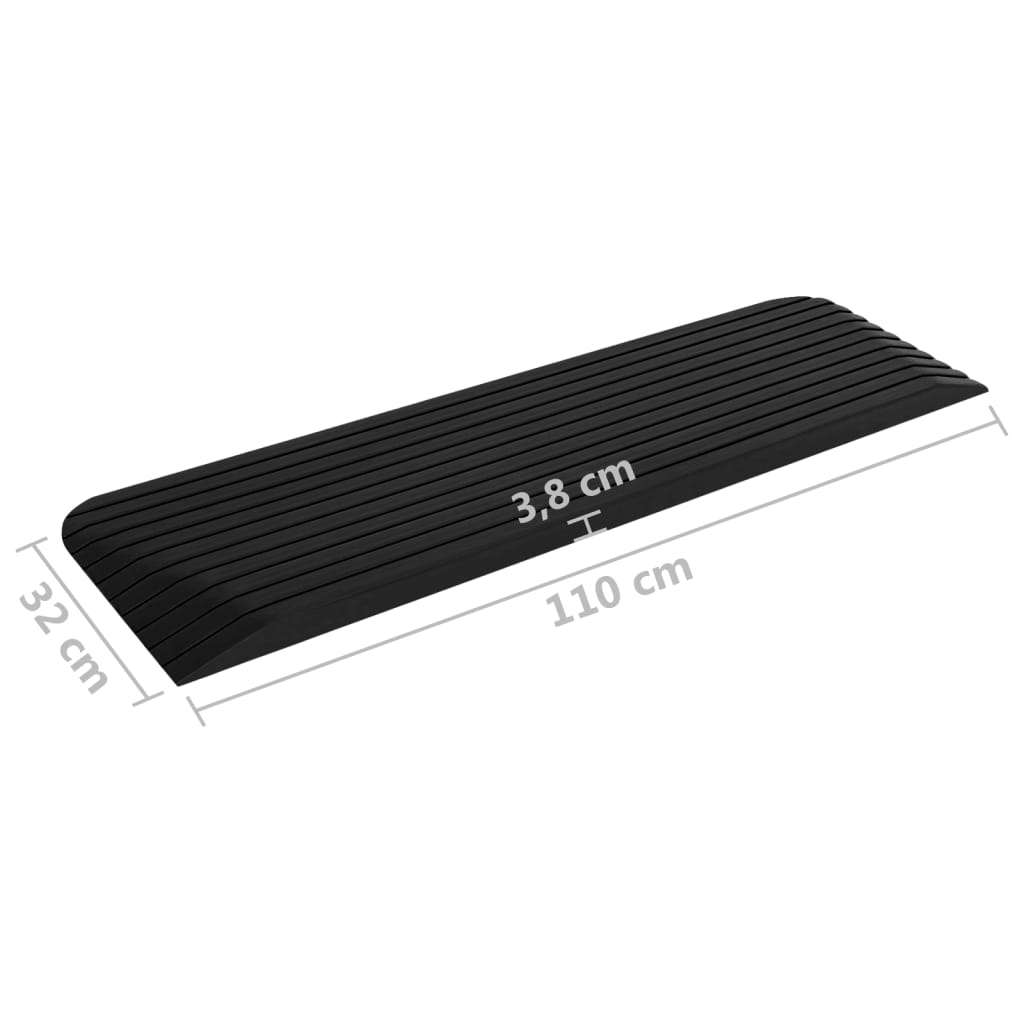 Rampe tip prag, 2 buc.,110x32x3,8 cm, cauciuc Lando - Lando