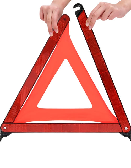 Загрузите изображение в средство просмотра галереи, Triunghiuri avertisment trafic, 4 buc., roșu, 56,5x36,5x44,5 cm Lando - Lando

