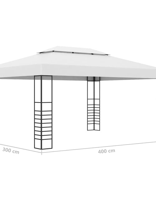 Загрузите изображение в средство просмотра галереи, Pavilion cu șir de lumini LED, alb, 4x3x2,7 m Lando - Lando
