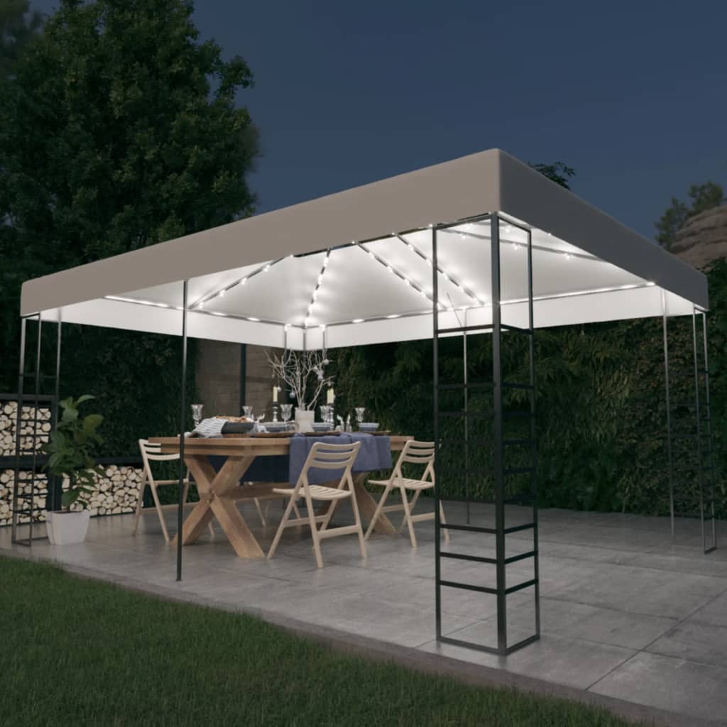 Pavilion cu șir de lumini LED, alb, 4x3x2,7 m Lando - Lando