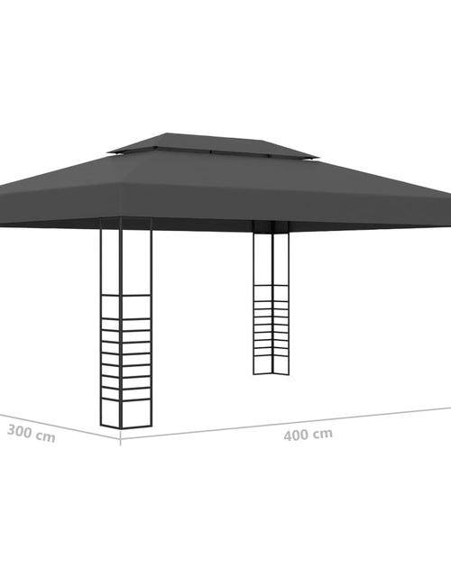 Загрузите изображение в средство просмотра галереи, Pavilion cu șir de lumini LED, antracit, 3x4 m - Lando
