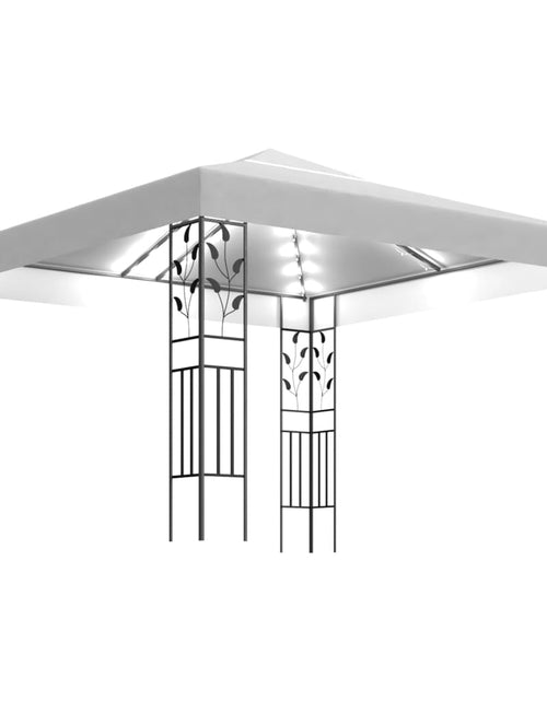 Încărcați imaginea în vizualizatorul Galerie, Pavilion cu șiruri de lumini LED, alb, 3x3m - Lando
