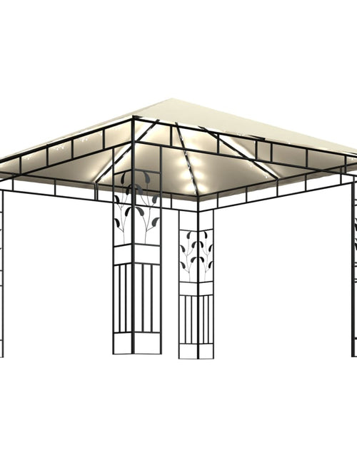 Загрузите изображение в средство просмотра галереи, Pavilion cu plasă anti-țânțari &amp; lumini LED crem 3x3x2,73m Lando - Lando
