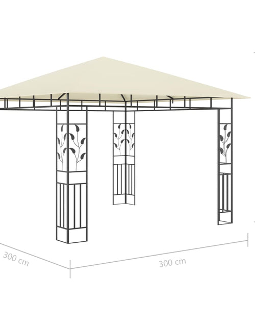 Încărcați imaginea în vizualizatorul Galerie, Pavilion cu plasă anti-țânțari &amp; lumini LED crem 3x3x2,73m Lando - Lando
