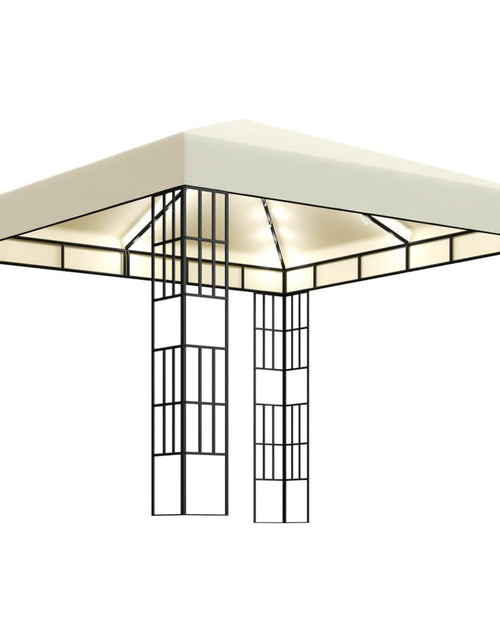 Încărcați imaginea în vizualizatorul Galerie, Pavilion cu șir de lumini LED, crem, 3x3 m - Lando

