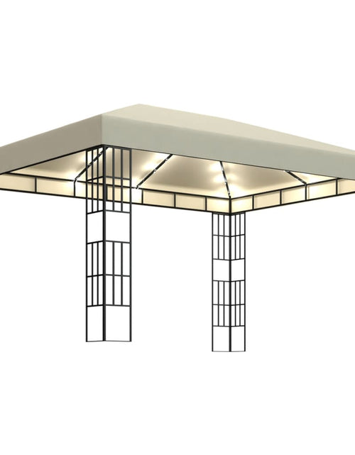 Încărcați imaginea în vizualizatorul Galerie, Pavilion cu șir de lumini LED, crem, 3x4 m Lando - Lando
