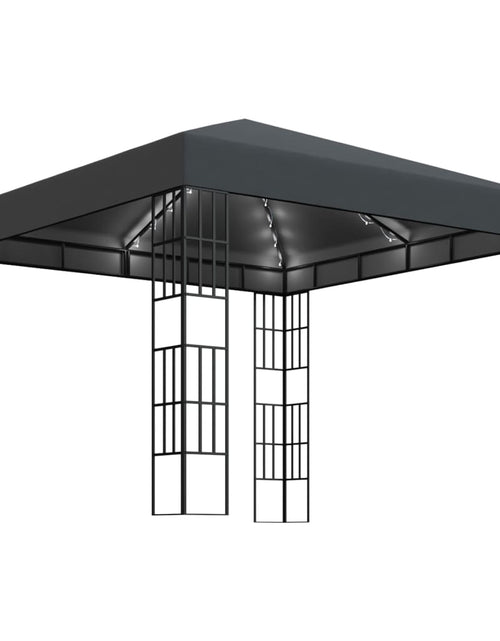 Încărcați imaginea în vizualizatorul Galerie, Pavilion cu șir de lumini LED, antracit, 3x3 m - Lando
