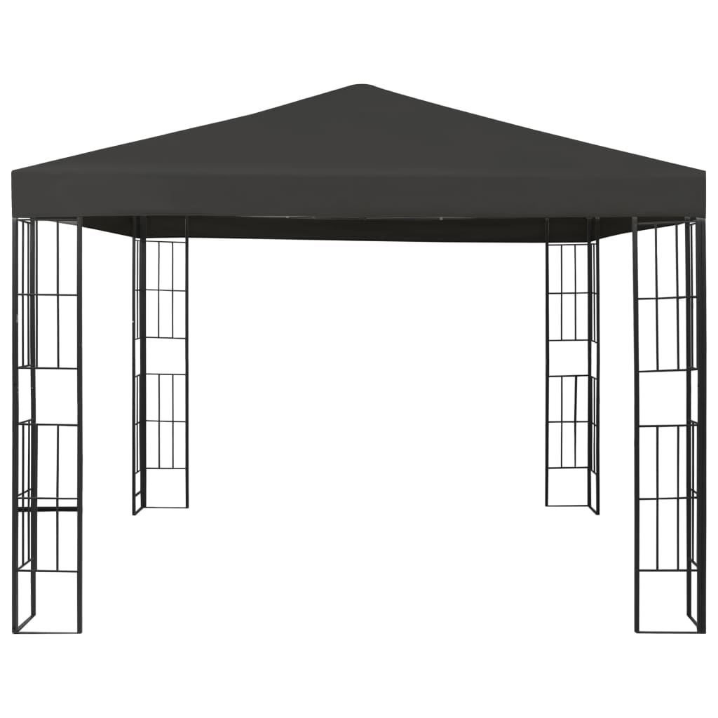 Pavilion cu șir de lumini LED, antracit, 3x3 m - Lando