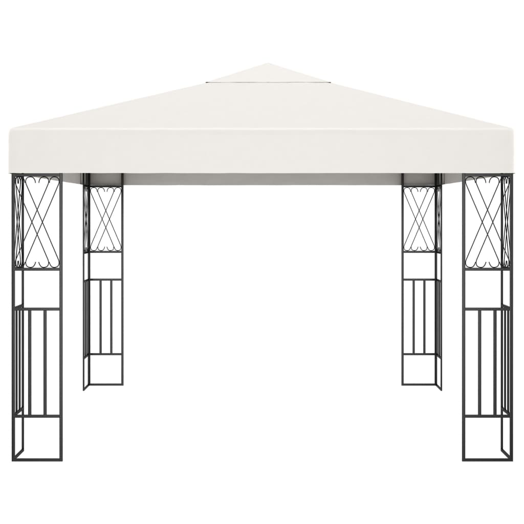 Pavilion cu șir de lumini, crem, 3x3 m, material textil Lando - Lando