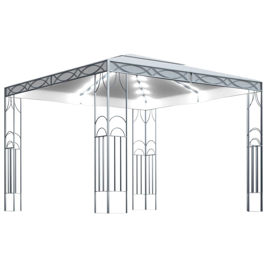 Pavilion cu șir de lumini LED, crem, 300x300 cm Lando - Lando
