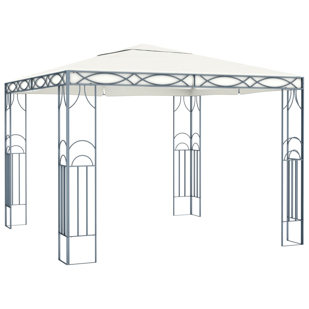 Pavilion cu șir de lumini LED, crem, 300x300 cm Lando - Lando