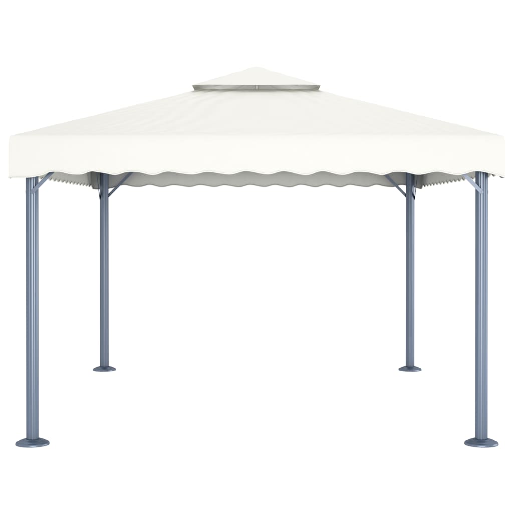 Pavilion cu șiruri lumini LED, crem, 400x300 cm, aluminiu Lando - Lando