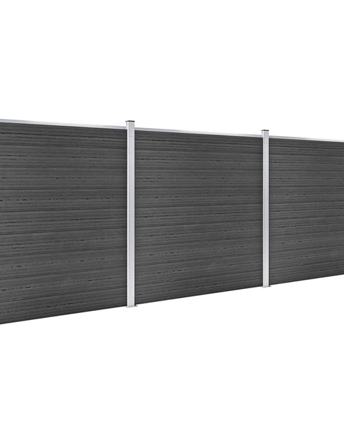 Încărcați imaginea în vizualizatorul Galerie, Set de panouri de gard, negru, 526 x 186 cm, WPC Lando - Lando
